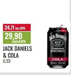 Ratio JACK DANIELS & COLA 0,33l nabídka