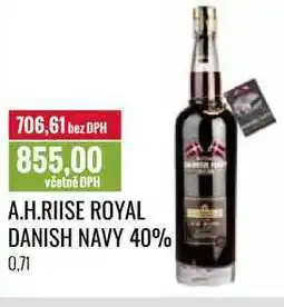 Ratio A.H.RIISE ROYAL DANISH NAVY 40% 0,7l nabídka