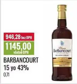 Ratio BARBANCOURT 15 yo 43% 0,7l nabídka