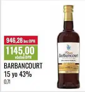 Ratio BARBANCOURT 15 yo 43% 0,7l nabídka
