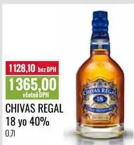 Ratio CHIVAS REGAL 18 yo 40% 0,7l nabídka