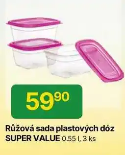 Hruška Růžová sada plastových dóz SUPER VALUE 0.55 l,3 ks nabídka