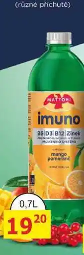 BENE Nápoje MATTONI imuno 0,7l nabídka