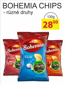 BENE Nápoje Bohemia Chips 130g, různé druhy nabídka
