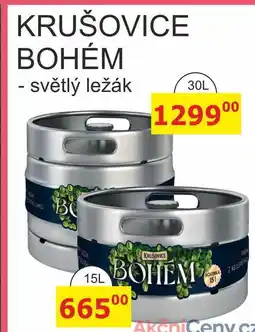 BENE Nápoje KRUŠOVICE BOHÉM - světlý ležák 15L nabídka