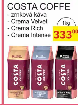 BENE Nápoje COSTA COFFE, zrnková káva 1kg nabídka