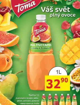 BENE Nápoje Toma 1l pet nabídka