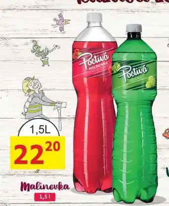BENE Nápoje Poděbradka Poctivá Malinovka 1,5l 1.5l nabídka