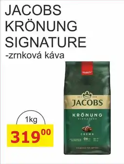 BENE Nápoje JACOBS KRÖNUNG SIGNATURE -zrnková káva 1kg nabídka