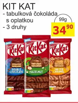 BENE Nápoje KIT KAT - tabulková čokoláda, s oplatkou 99g nabídka