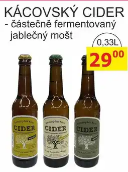 BENE Nápoje KÁCOVSKÝ CIDER - částečně fermentovaný jablečný mošt 0,33L nabídka