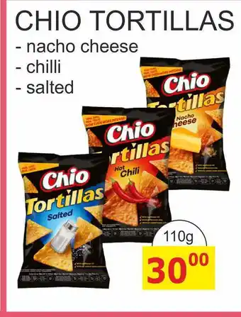 BENE Nápoje Chio Tortillas Kukuřičný snack 110g, vybrané druhy nabídka