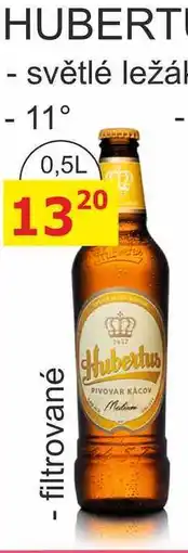 BENE Nápoje Pivovar Kácov Hubertus Pivo světlý ležák 0,5l nabídka