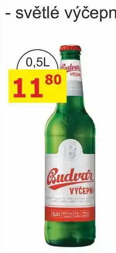 BENE Nápoje BUDVAR Pivo světlé výčepní 0,5l 0.5l nabídka