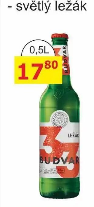BENE Nápoje BUDVAR 33, 0.5L nabídka