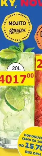 BENE Nápoje BOŽKOV REPUBLICA MOJITO 20L nabídka