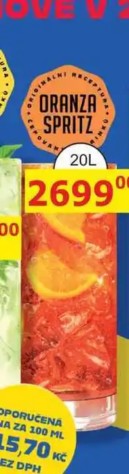 BENE Nápoje ORANZA SPRITZ 20L nabídka