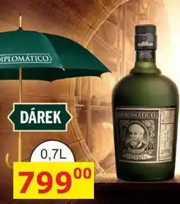 BENE Nápoje Diplomático Reserva exclusiva 40% 700ml nabídka