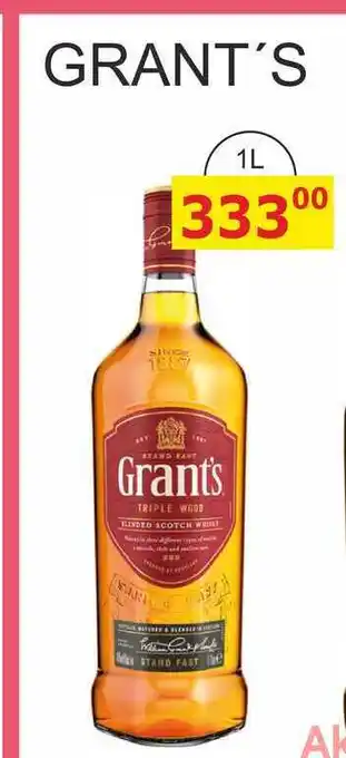 BENE Nápoje Grant's Triple Wood 1l 40% nabídka