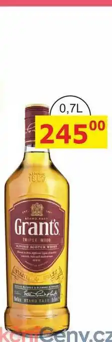 BENE Nápoje Grant's Triple Wood 0,7l 40% nabídka