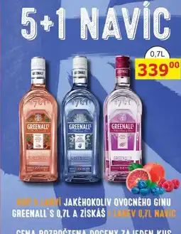 BENE Nápoje Greenall's London Dry Gin FRUIT 0,7l 40% nabídka