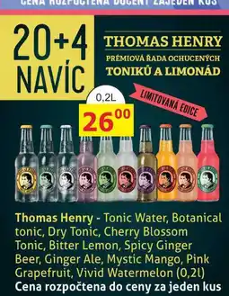 BENE Nápoje Thomas Henry - Tonic Water 0,2L nabídka