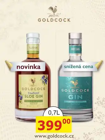 BENE Nápoje GOLDCOCK LONDON GIN 0,7l nabídka