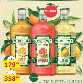 BENE Nápoje BECHEROVKA FRUITS HERBS LIQUEUR 1l nabídka
