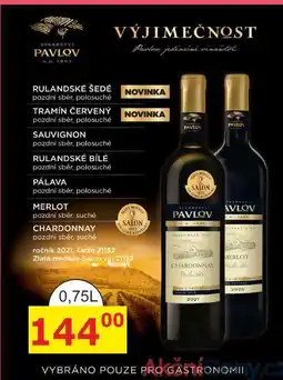 BENE Nápoje Vinařství PAVLOV, různé druhy 0,75L nabídka