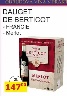 BENE Nápoje DAUGET DE BERTICOT 3 L nabídka