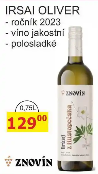 BENE Nápoje ZNOVÍN 0,75L IRSAI OLIVER nabídka