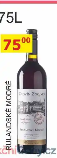 BENE Nápoje ZNOVÍN 0,75L RULANDSKÉ MODRÉ nabídka