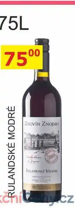BENE Nápoje ZNOVÍN 0,75L RULANDSKÉ MODRÉ nabídka
