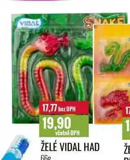 Ratio ŽELÉ VIDAL HAD 66g nabídka