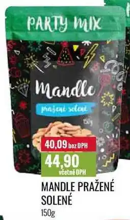 Ratio MANDLE PRAŽENÉ SOLENÉ 150g nabídka