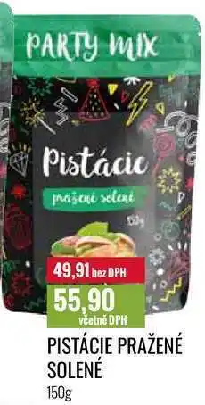 Ratio PISTÁCIE PRAŽENÉ SOLENÉ 150g nabídka