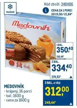 Makro Medovník nabídka