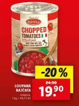 Lidl Baresa Loupaná rajčata nabídka