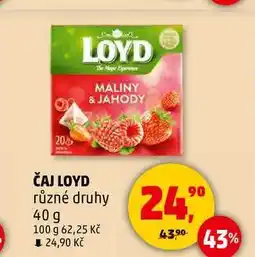 Penny Market ČAJ LOYD různé druhy, 40 g nabídka