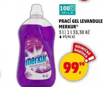 Penny Market PRACÍ GEL LEVANDULE MERKUR, 3 l nabídka