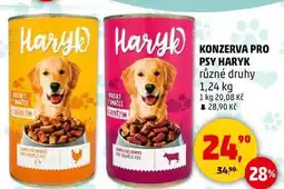 Penny Market KONZERVA PRO PSY HARYK různé druhy, 1,24 kg nabídka