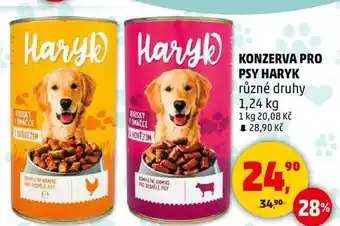 Penny Market KONZERVA PRO PSY HARYK různé druhy, 1,24 kg nabídka