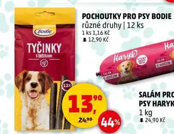 Penny Market POCHOUTKY PRO PSY BODIE různé druhy, 12 ks nabídka