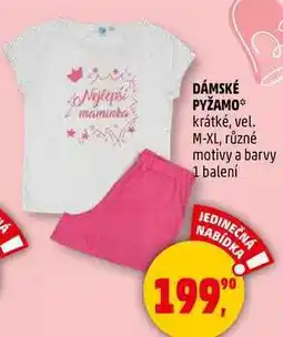 Penny Market DÁMSKÉ PYŽAMO krátké, vel. M-XL, různé motivy a barvy, 1 balení nabídka