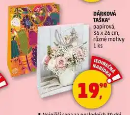 Penny Market DÁRKOVÁ TAŠKA papírová, 36 x 26 cm, různé motivy, 1 ks nabídka