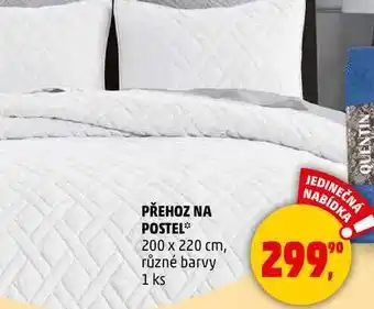 Penny Market PŘEHOZ NA POSTEL 200 x 220 cm, různé barvy, 1 ks nabídka
