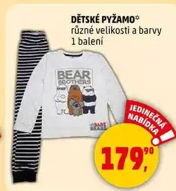 Penny Market DĚTSKÉ PYŽAMO různé velikosti a barvy, 1 balení nabídka