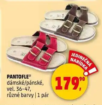 Penny Market PANTOFLE dámské/pánské, vel. 36-47, různé barvy, 1 pár nabídka