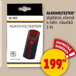 Penny Market ALKOHOLTESTER digitální, včetně 4 náhr. náustků, 1 ks nabídka
