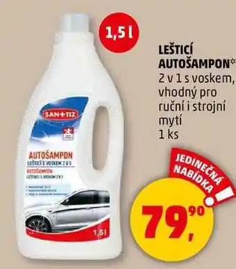 Penny Market LEŠTICÍ AUTOŠAMPON 2 v 1 s voskem, vhodný pro ruční i strojní mytí, 1 ks nabídka